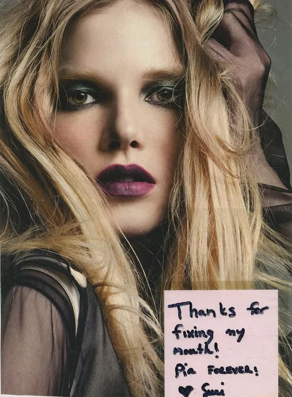 Signed photograph on Dr. Pia's press wall, photograph 5